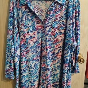 Multicolor Abstract Blouse